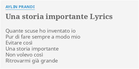 una storia importante traduction|una storia importante lyrics meaning.